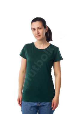 Темно-зеленая женская футболка Темно-зеленая женская футболка